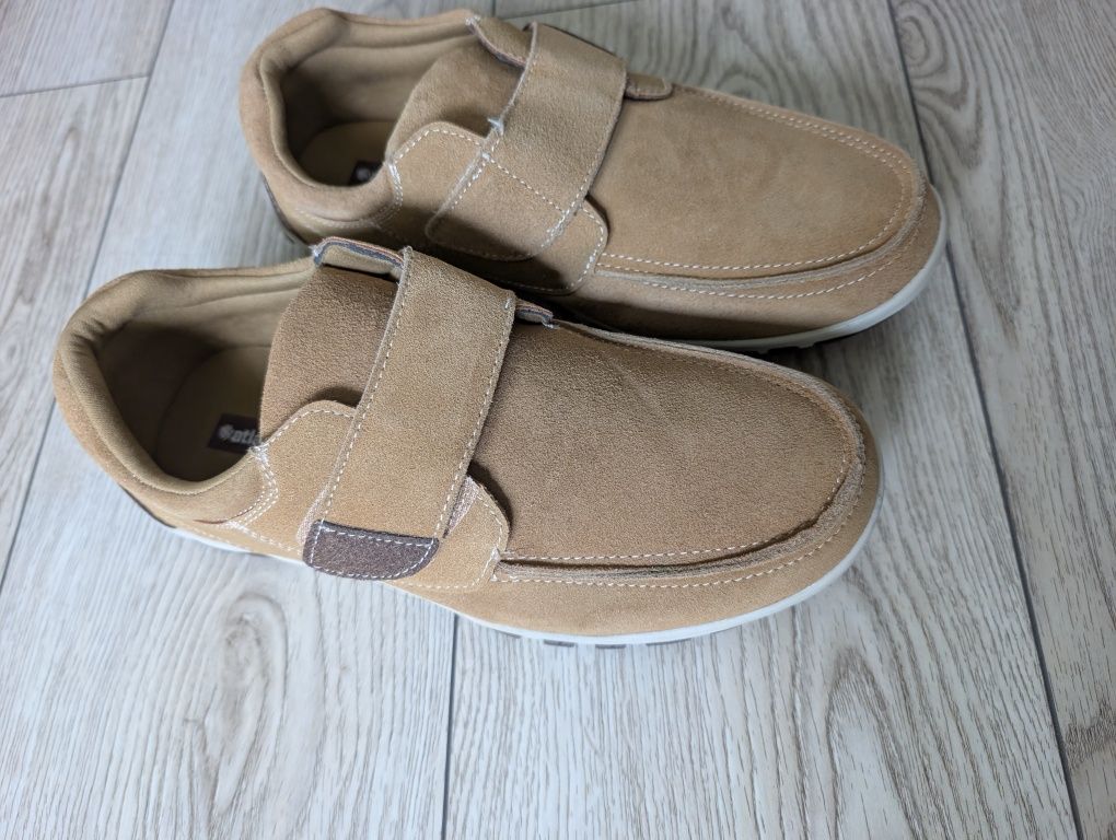 Okazja Nowe buty mokasyny na rzep Atlas For Men kolor carmel rozmiar 4