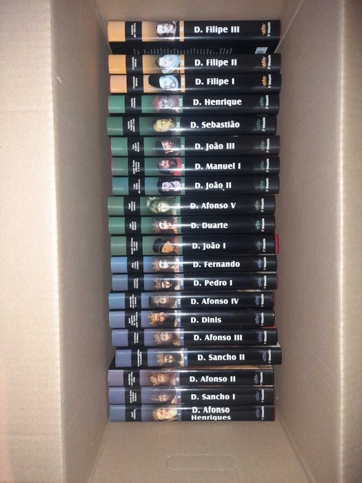 Coleção Reis de Portugal completa [sem uso].Círculo dos Leitores.