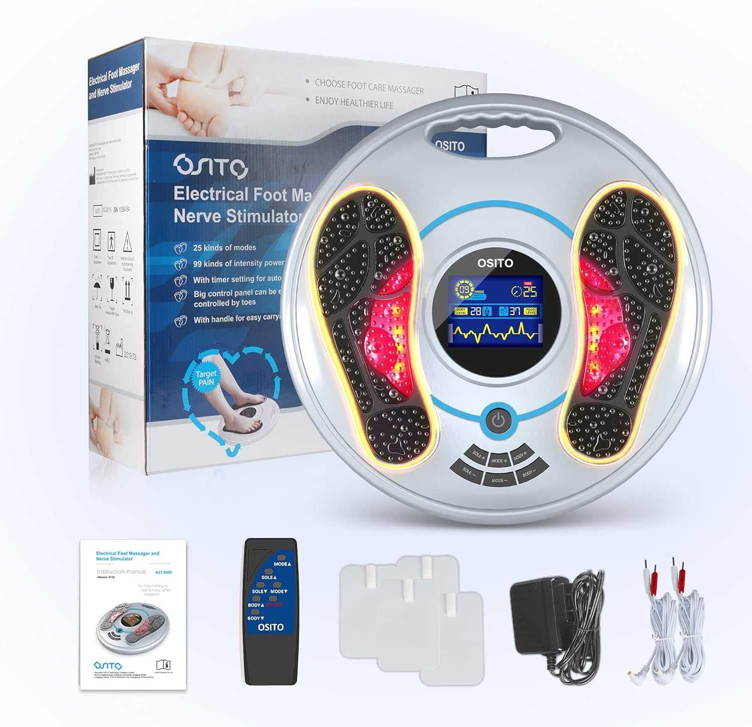 OSITO Medic stymulator krążenia krwi zwalcza bóle kolan nóg 99 trybów