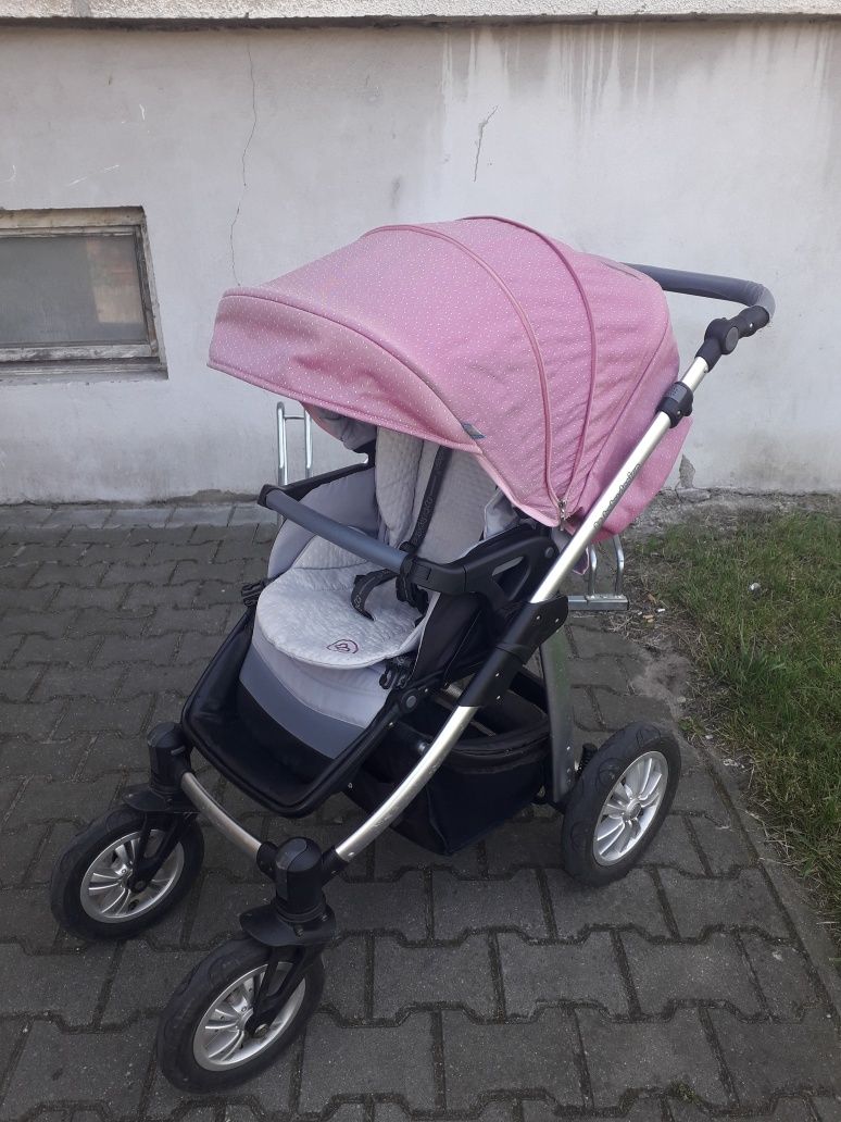 Wózek dziecięcy 2w1 Baby Design Dotty szaro - różowy