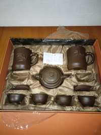 Чайный сервиз ручной работы 2002 yixing zisha китайский глиняный набор
