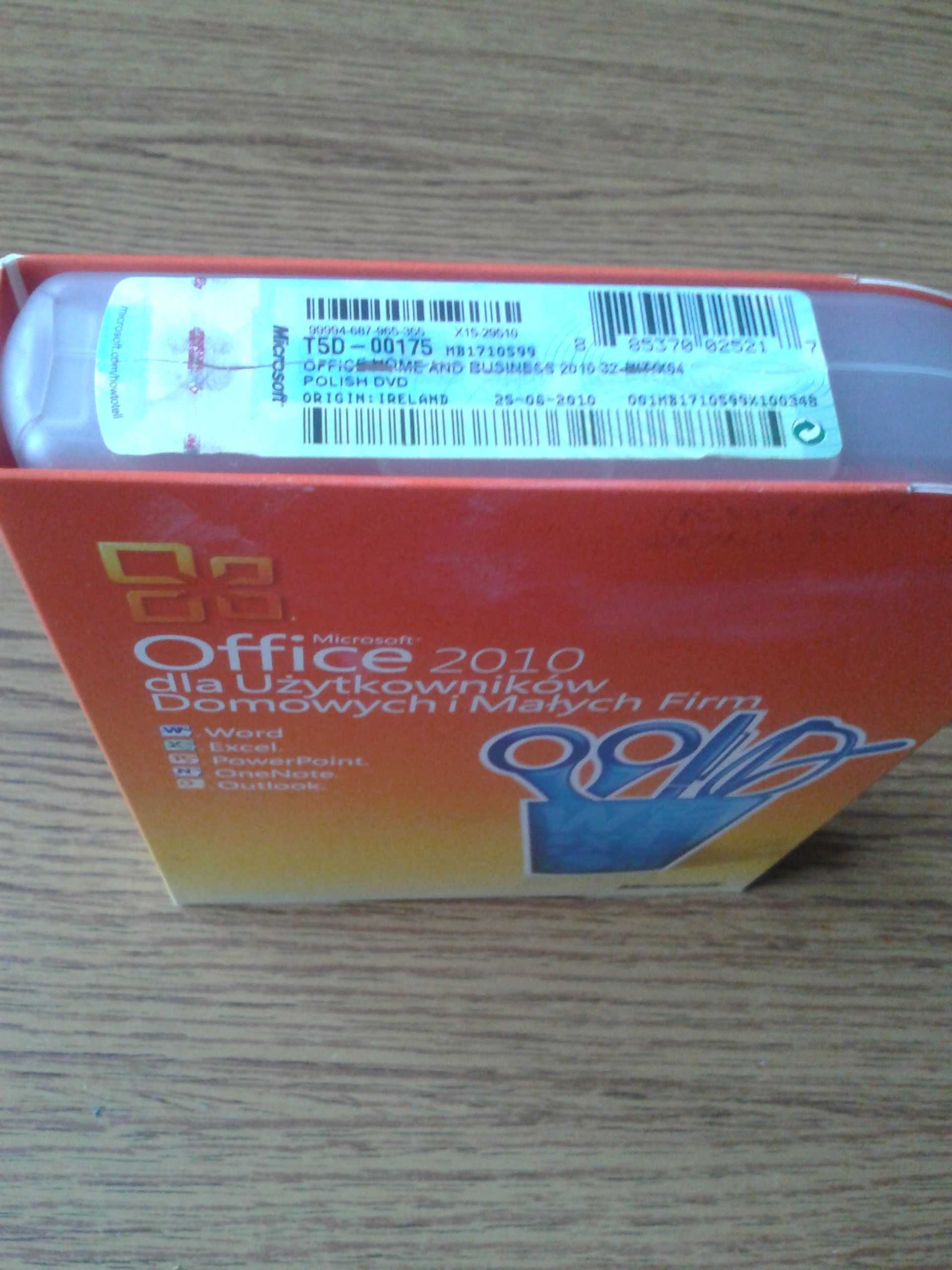 Microsoft Office 2010 dla Użytkowników Domowych i Małych Firm BOX