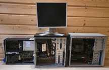Zestaw 3 komputerów plus monitor EIZO