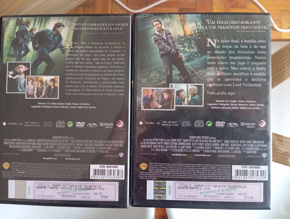 Filmes DVD Harry Potter