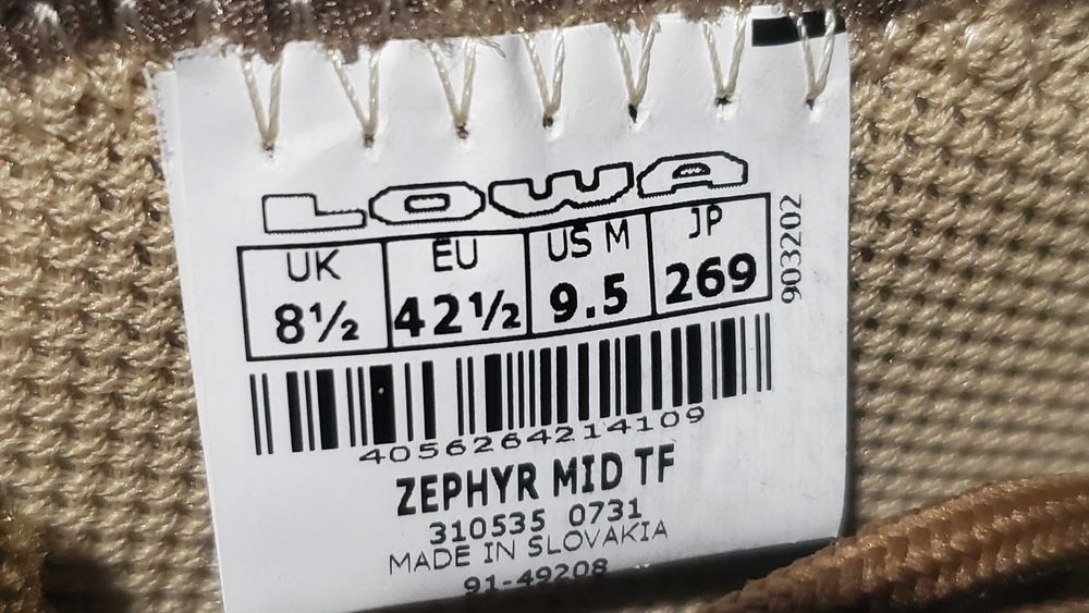 Ботинки Lowa Zephyr MID TF Coyote OP Оригинал   42,5 44,5  47
