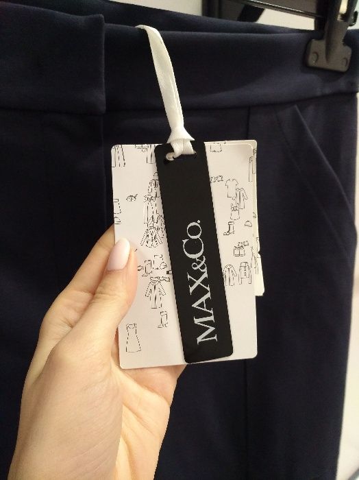 MAX&Co. grupa Maxmara spodnie nowe z metkami granat 38 M high waist