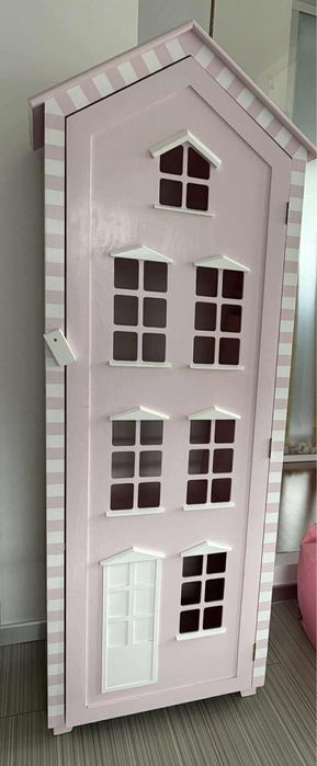 Szafa drewniana kamieniczka domek biała dziecięca