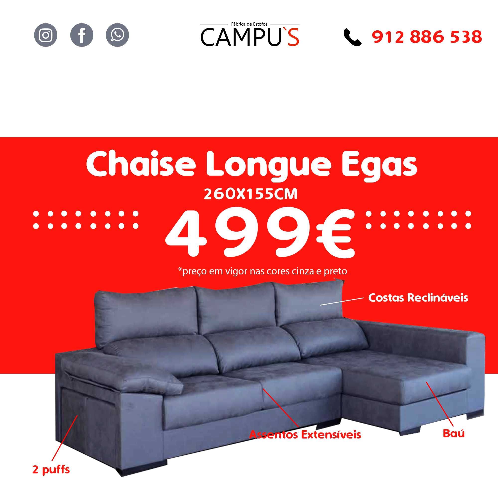 SOFÁ CHAISE LONGUE EGAS | POR APENAS 499€