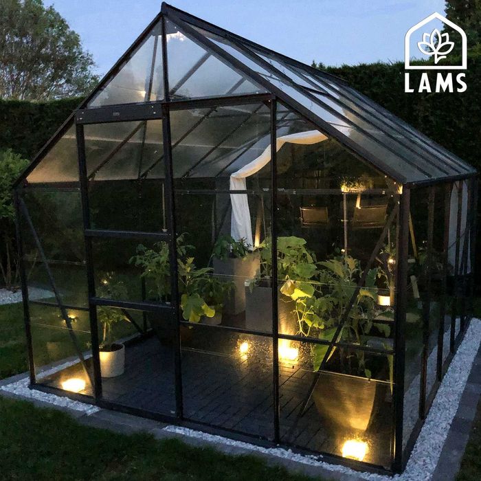 Aluminiowa Szklarnia  szkło hartowane  Duża Wysoka - Black Week!