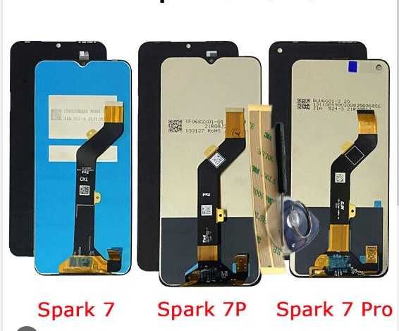 Дисплей модуль Tecno Spark 3, 5, 4, 7 Pro + тачскрин Экран техно спарк