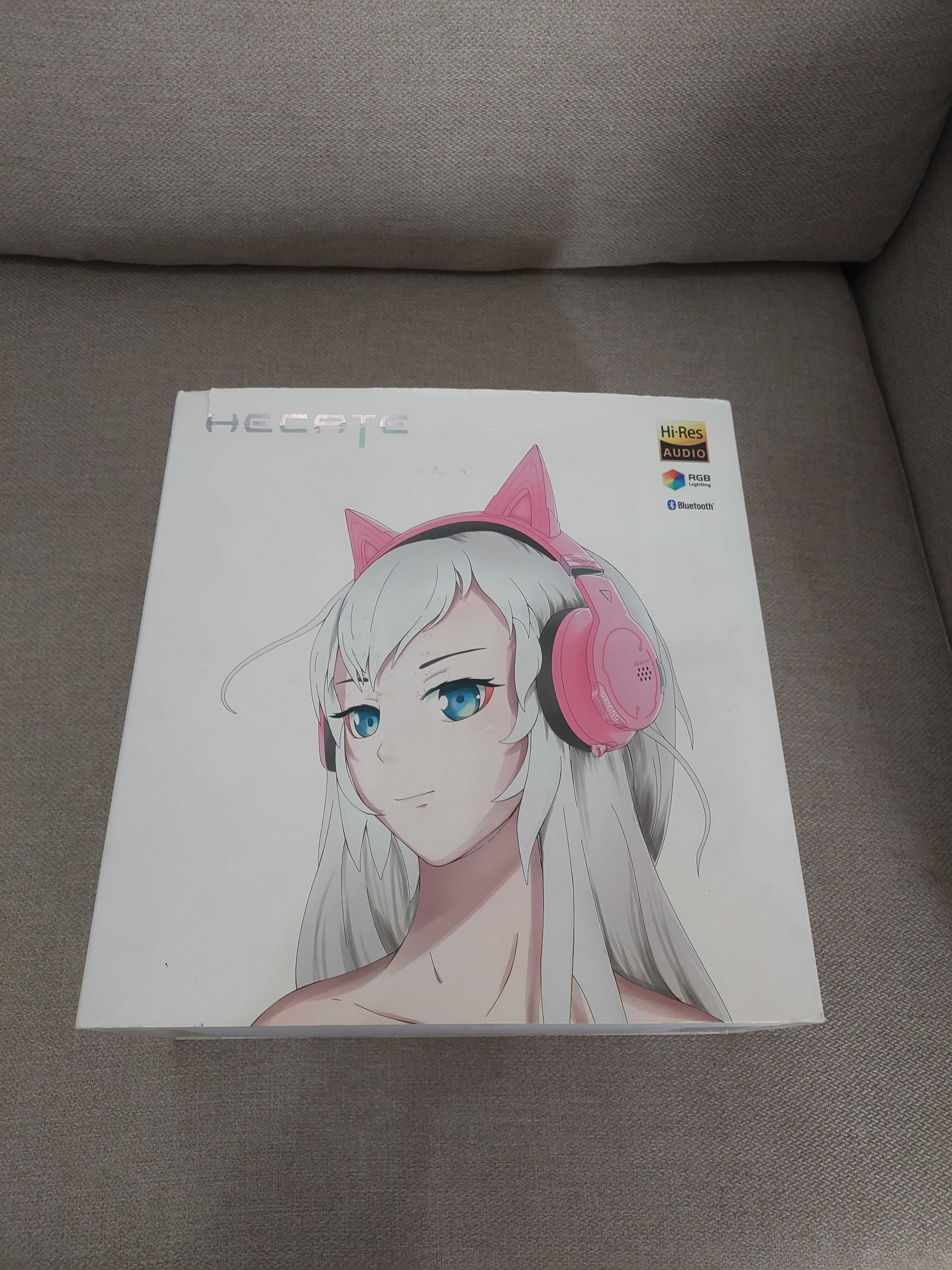 NOVO | Headsets Edifier G5BT CAT Auriculares Gaming Bluetooth RGB Rosa