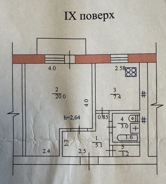Продам 1-но ком в кирпичном доме