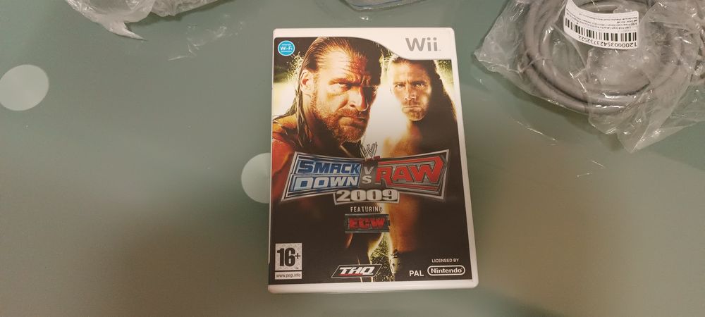 Wii preta com comando e volante