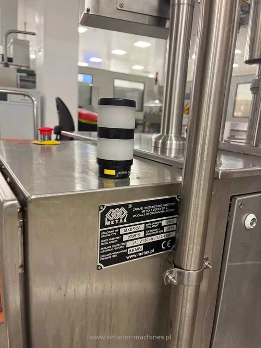 Półautomatyczny zestaw dozująco-pakujący do płynów dozownik tłokowy