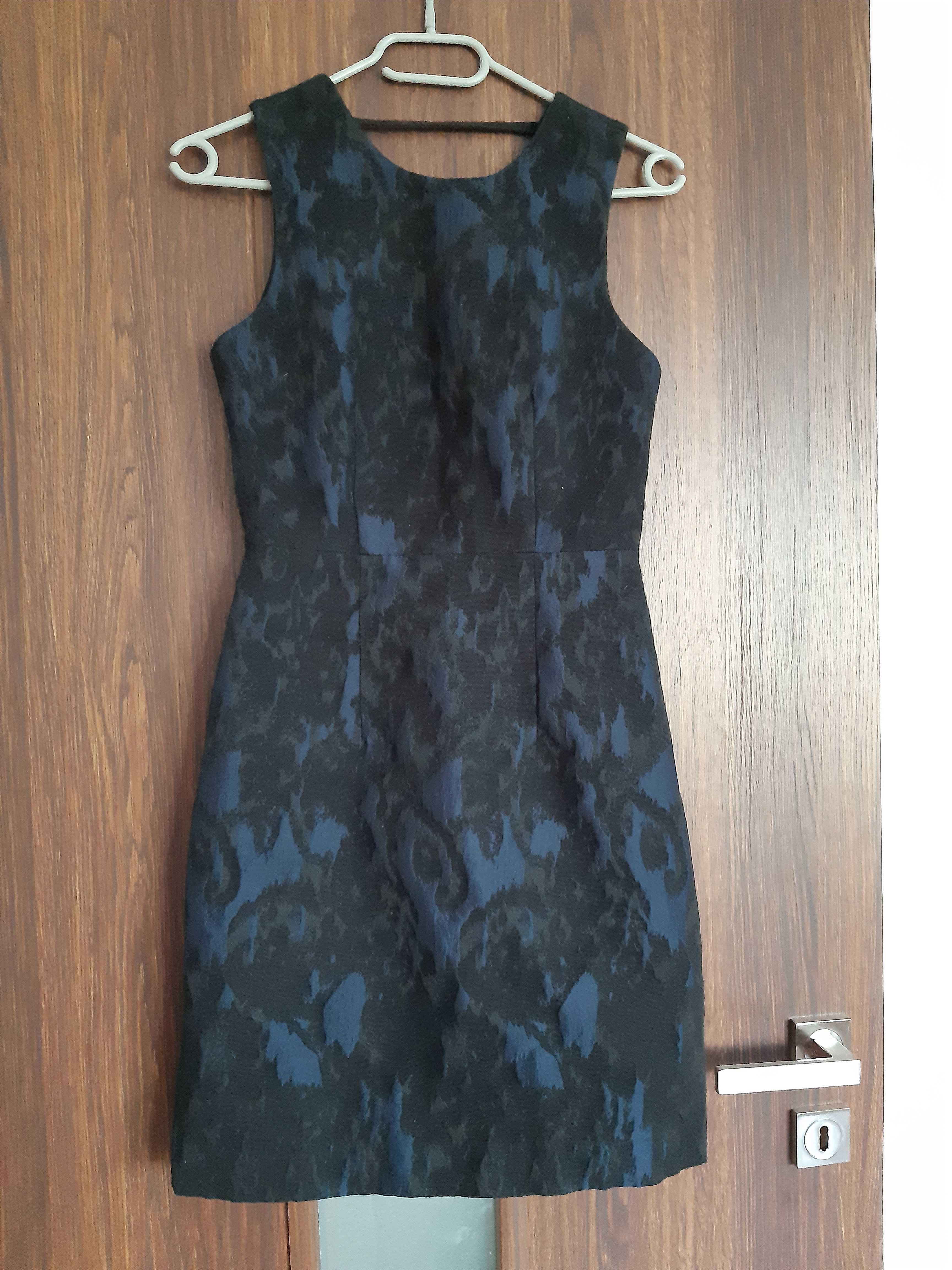Sukienka granatowo-czarna H&M
