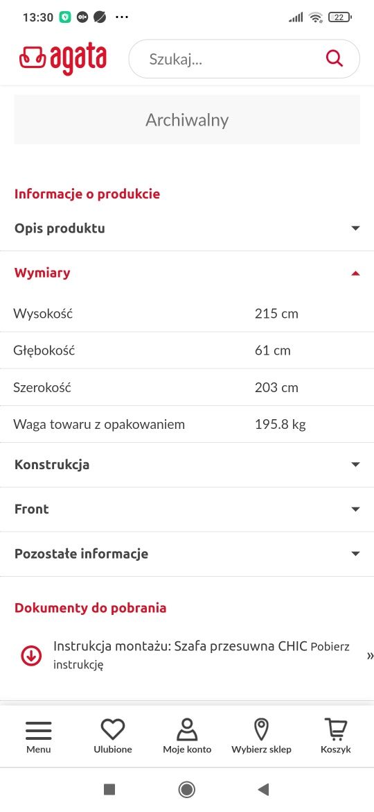 Szafa przesuwna biała z lustrami