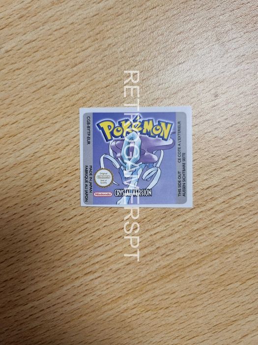 Label de reposição para Pokémon Crystal EUR