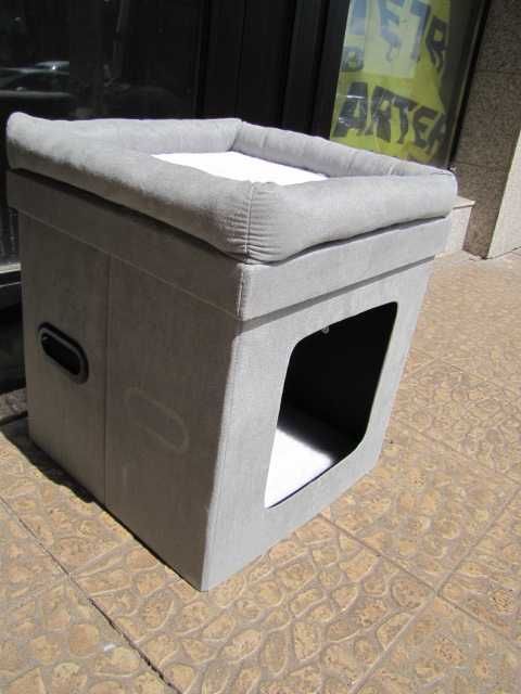 Amazon Basics Składany domek legowisko dla kotów 38 x 38 x 43 cm szary