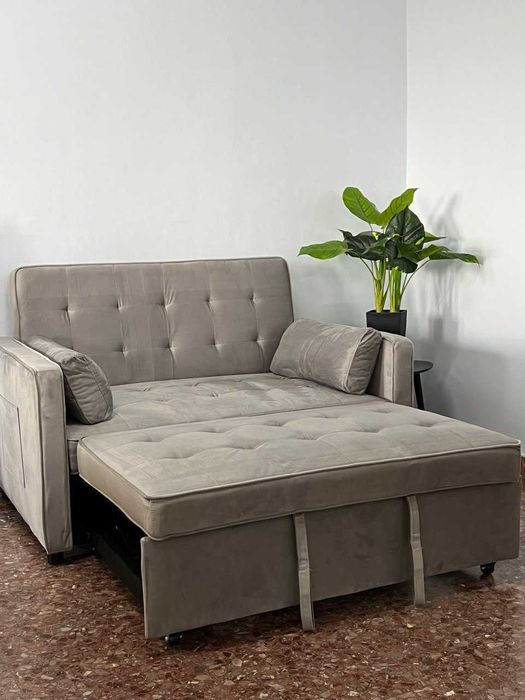 Novo sofá cama cinza frete grátis