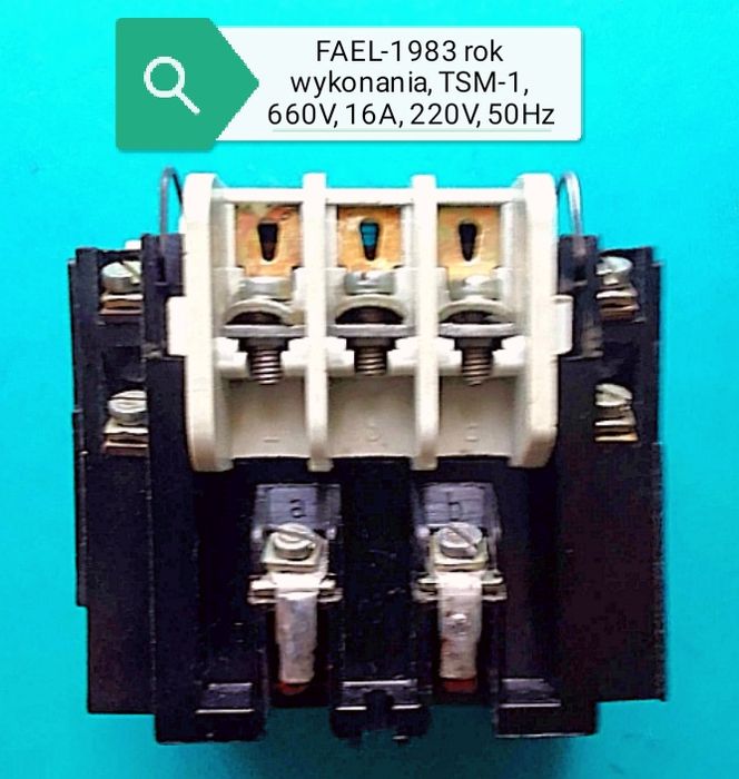 Stycznik TSM-1, Cewka MSM-0, MSM-1, FAEL-1983. PO PRZEGLĄDZIE.