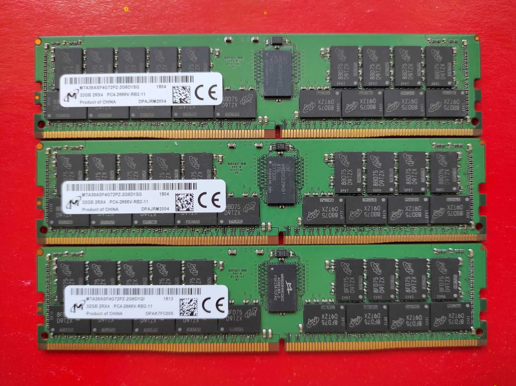 Micron 32GB ECC DDR4 2666 PC4-21300 Reg серверная