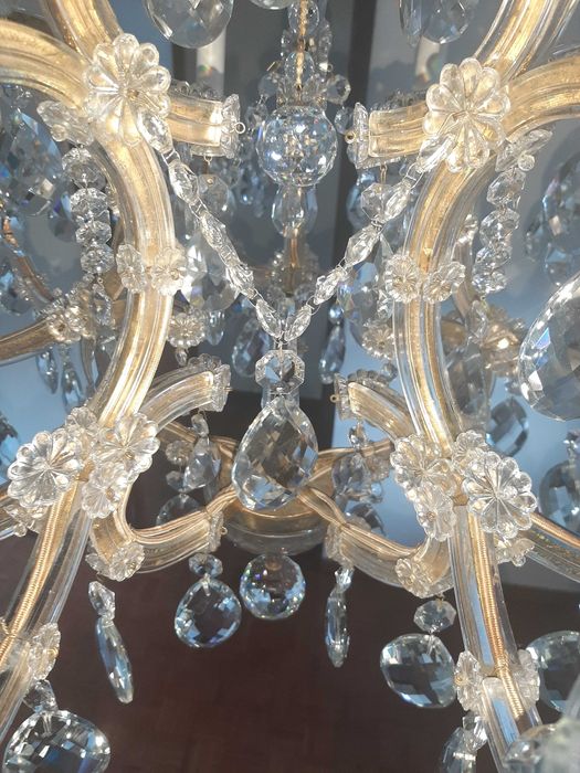 Candeeiro Lustre Austriaco de Tecto + 2 Apliques