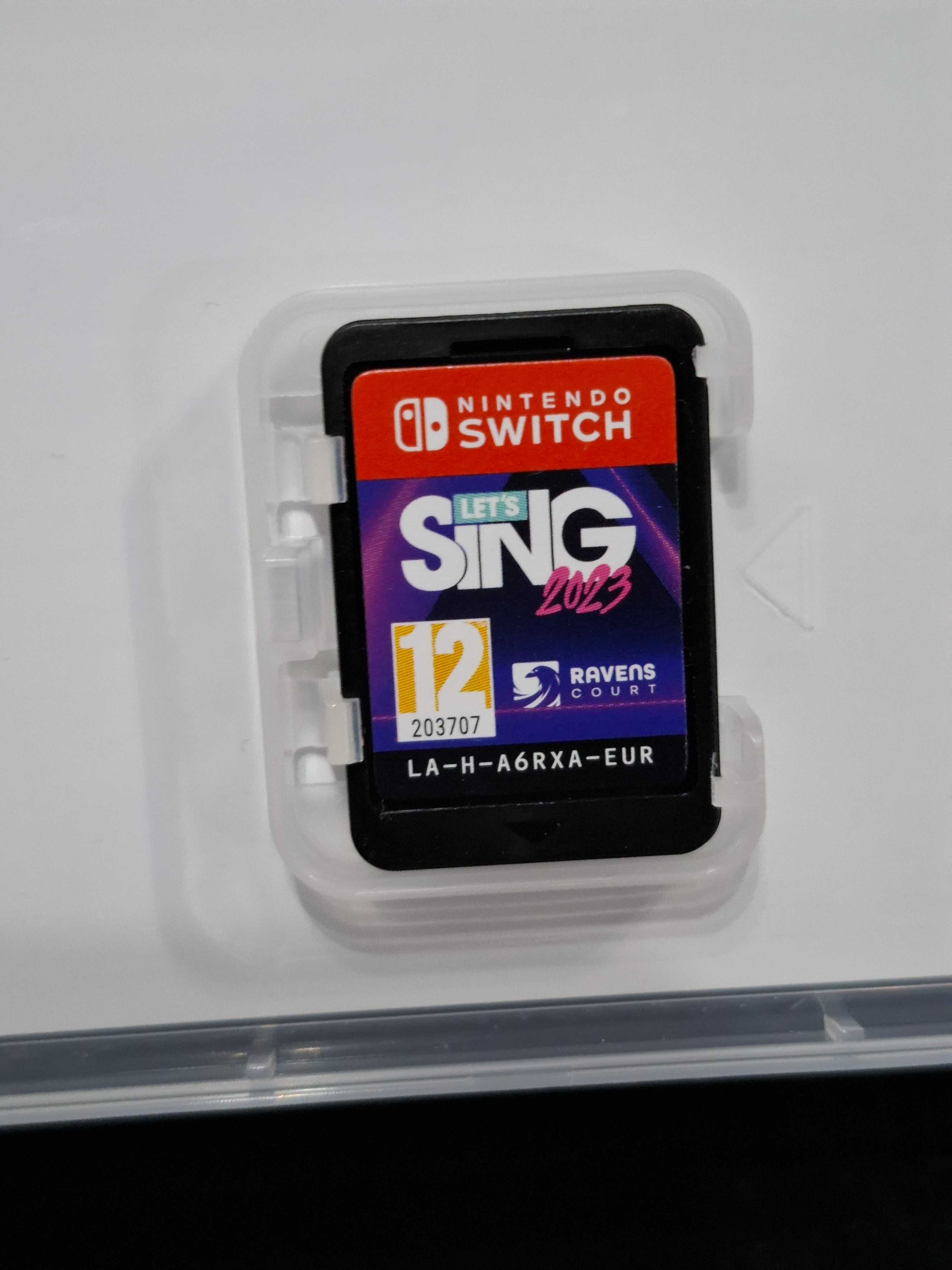 Jak NOWA Gra Let's Sing 2023 Nintendo Switch kartridż + 2 mikrofony