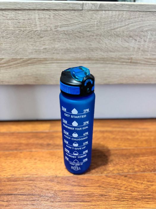 Butelka Bidon Na Wodę Napój Z Miarką Podziałką Sportowa Motywacyjna 1L