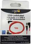 Kabel USB do ładowania z wtyczką kątową