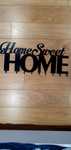 Wieszak metalowy Home sweet home 80 x 35 cm