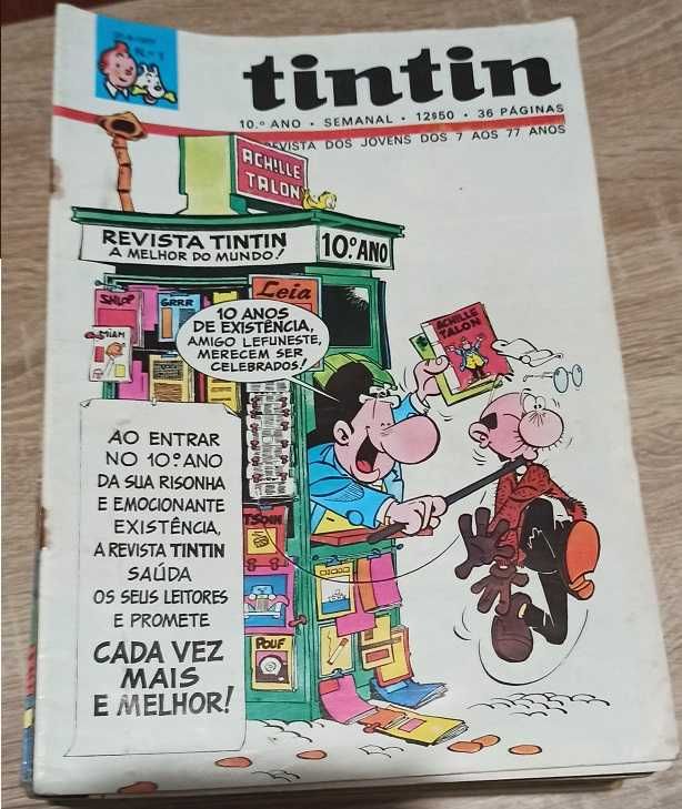 10º e 14º ano completo da Revista Tintin 1977/78 1981/82