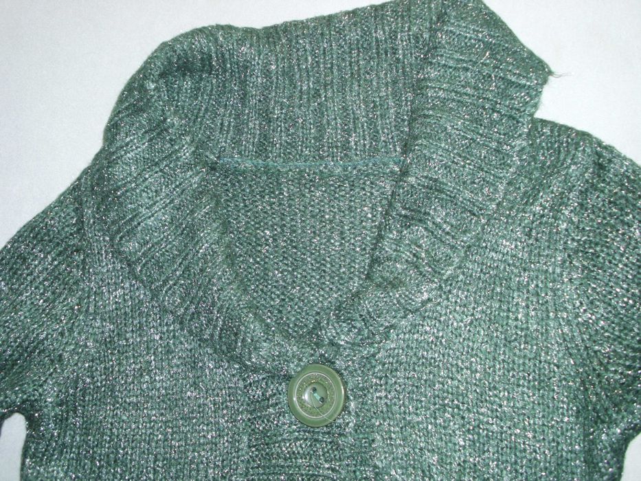 Sweter modny zieleń butelkowa miękki M/L stan bdb wyprzedaż