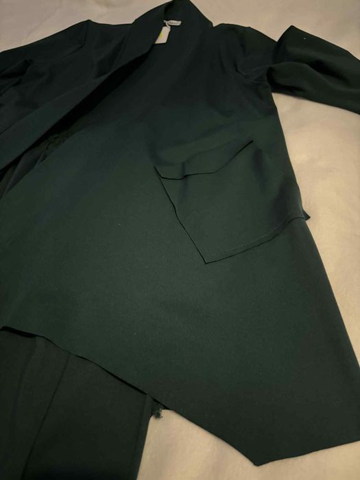 Szalony komplet  w butelkowej zieleni