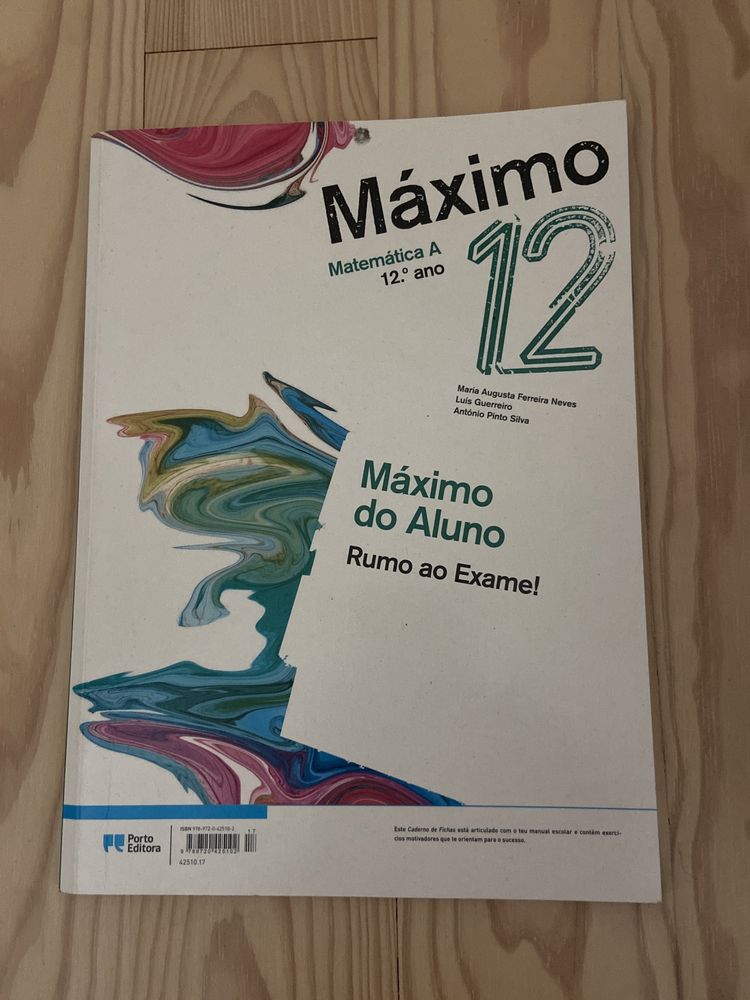 Livro Máximo Caderno de Fichas/Máximo do Aluno 12º Ano