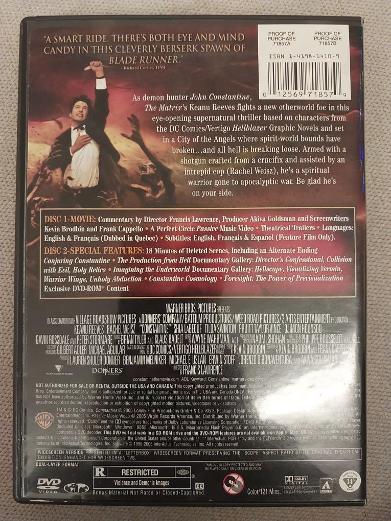 Constantine dvd 2 disc deluxe  edition