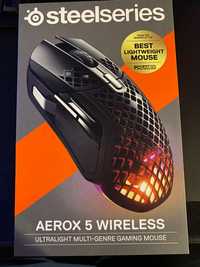 Rato Óptico Steelseries Aerox 5 Wireless 18000DPI Preto