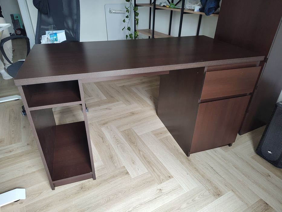 Biurko malm ikea brąz
