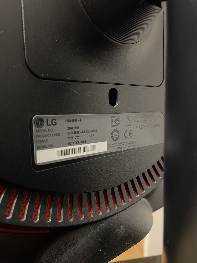 LG 27GL650F 144HZ - para peças