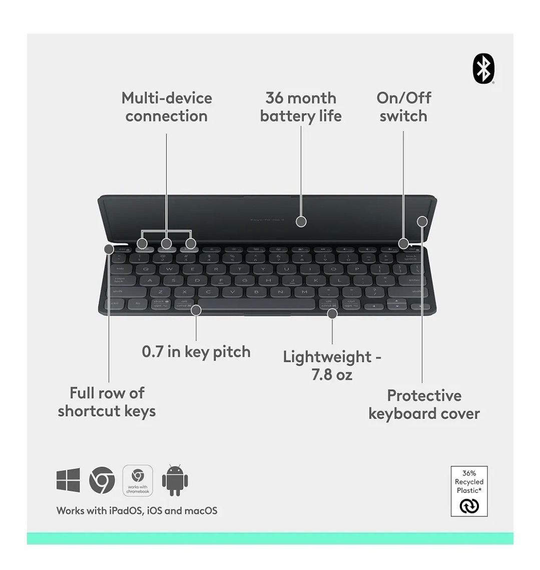 Bluetooth клавіатура Logitech Keys-to-GO 2