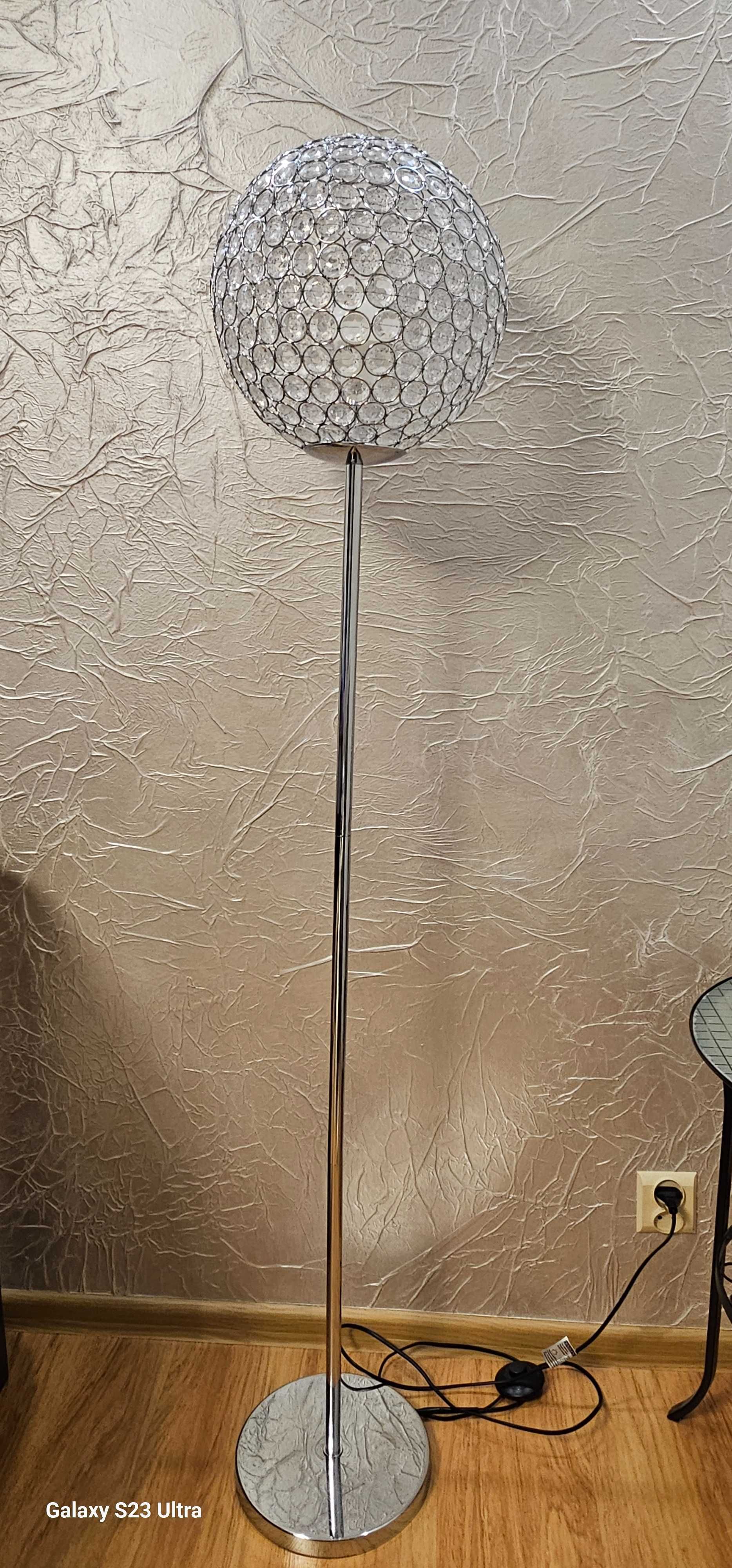 Komplet lampa sufitowa, stojąca, nocna w stylu Glamur