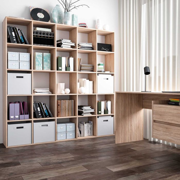 Стелаж з дсп СТЛ-01, роздільник кімнати на 25 поличок. Магазин Niko