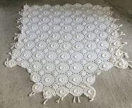 Colcha de croché branca