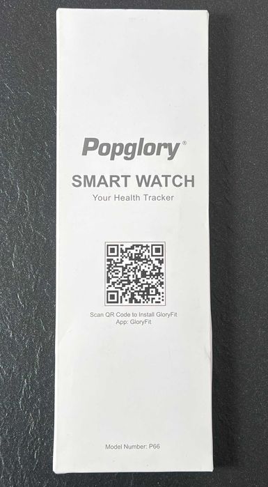 Smartwatch Popglory P66 czarny kolorowy wyświetlacz dotykowy