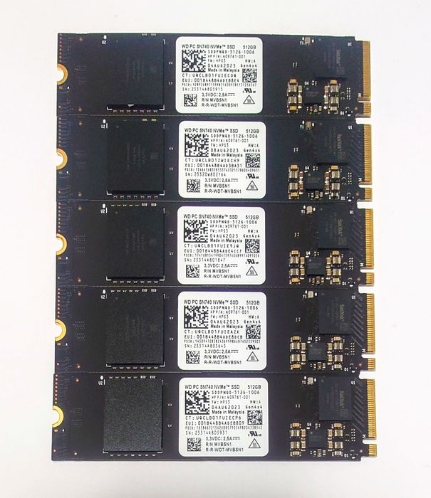 SSD WD SN740 512 GB (5000/4000 Mb/s) нові