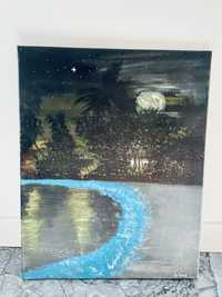 Obraz akrykowy „noc w tropiku” 40x50