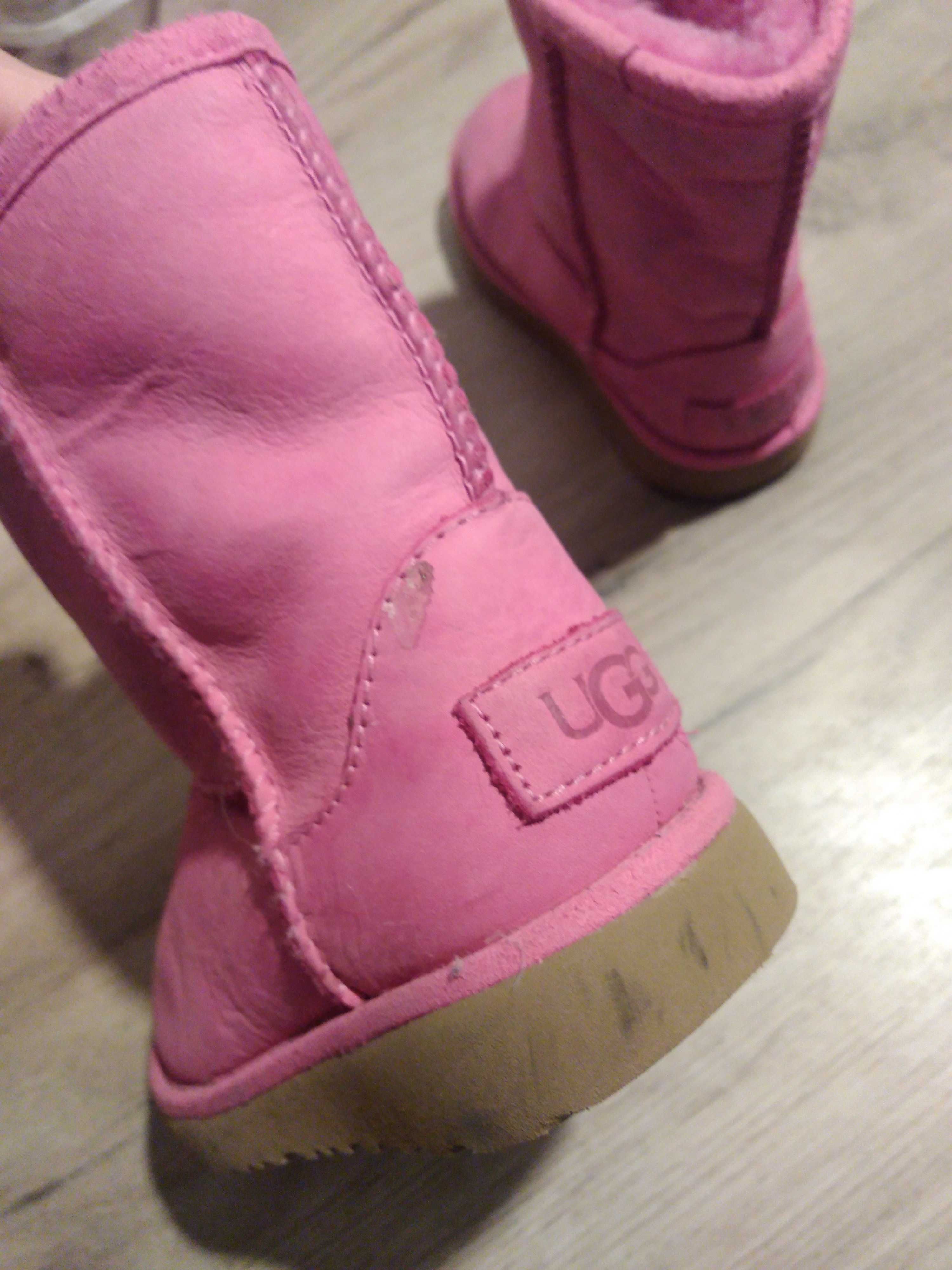 Buty ugg 25 rozmiar różowe zimowe ciepłe śniegowce dziecięce