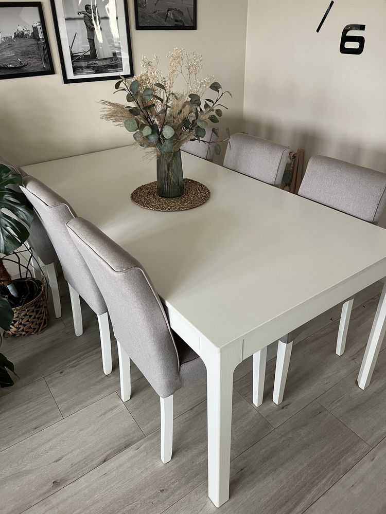 Stół IKEA rozkładany drewniany duży biały