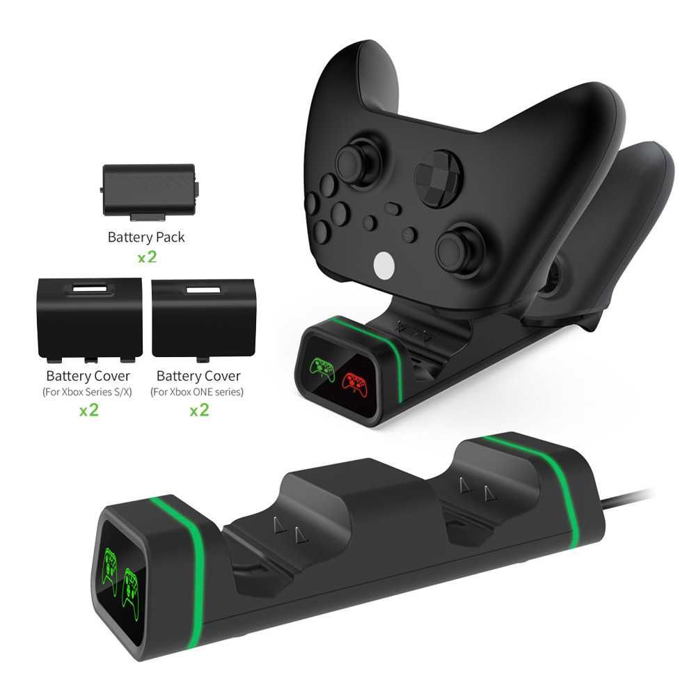 Xbox One/Xbox Series X 2 акумулятори, зарядна база, кришки
