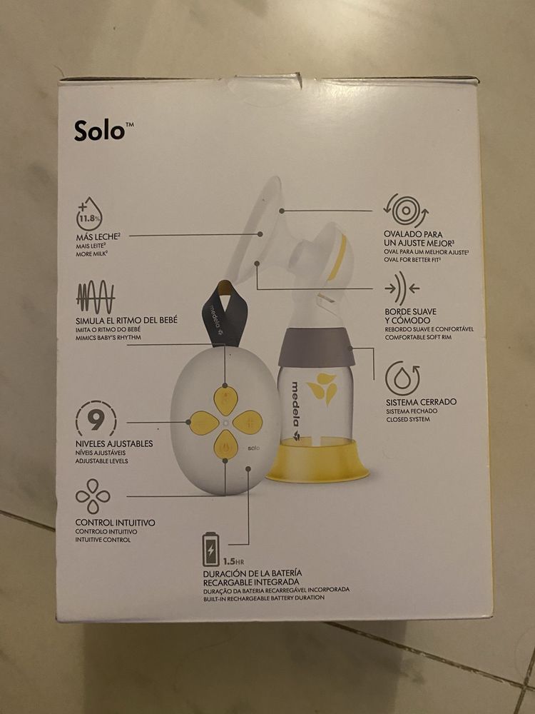 Bomba extratora de leite Medela Solo com acessorios extra