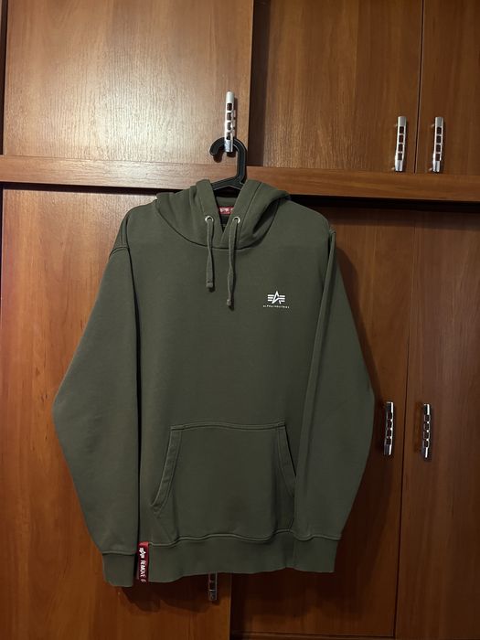 Худи Alpha Industries хаки M-L новое